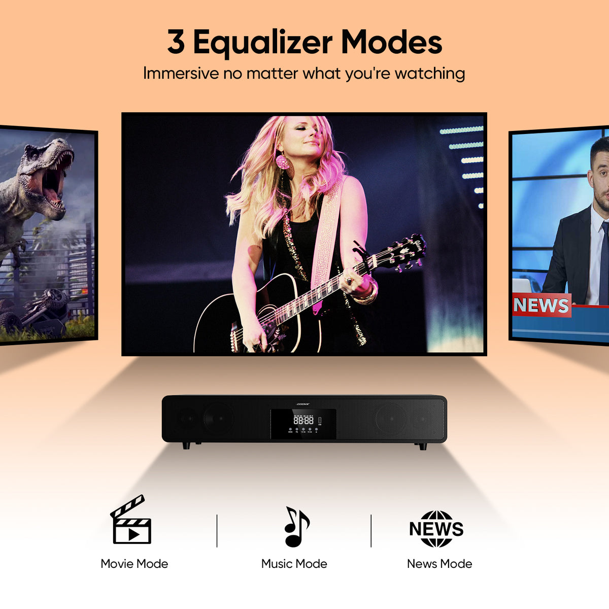 ODIOMX 2.1ch Sound Bar for TV with 6.5