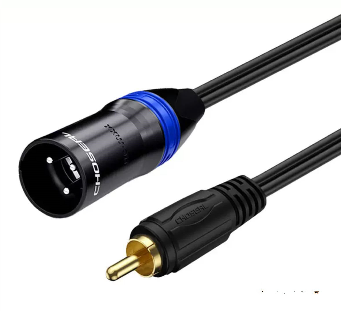 RCA Male to XLR Male Cable Adapter, 5FT Unbalanced L/R RCA to XLR Phon