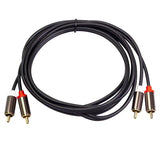 RCA2T2-3FT  2RCA to 2RCA Cable, Gold Plated Copper Shell Heavy Duty 2RCA Male to 2RCA Female Stereo Audio Extension Cable, RCA Cable, 5Feet