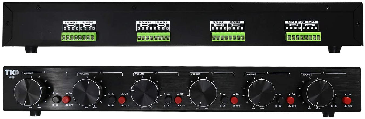 TIC V806 Channel Speaker Selector Switch Multi Zone A B Speaker Di