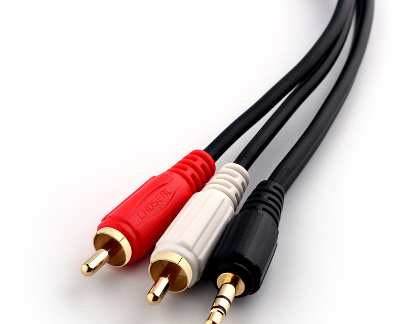 Q304-1.5M 3.5mm Audio jack to 2 Male Rca Cable – TIC