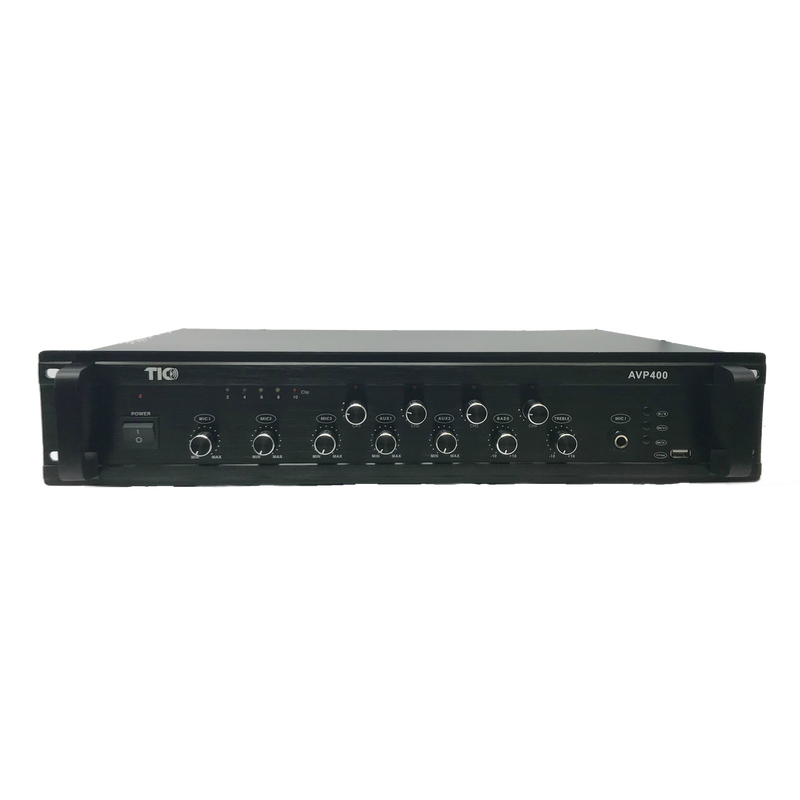 AVP400 - 380W 4-Zone 70v/100v/4-16Ω Commercial Mixer