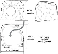 TFS15 - 10" Premium 3-Way Outdoor Weather-Resistant Rock Speaker