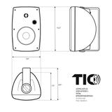 TIC WPS6 6.5" Outdoor Weather-Resistant Wi-Fi Patio Speakers  (Pair)