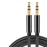 A1T1FT10  3.5mm Stereo Audio Cable Extension Male to Male Nylon Braided 5ft/1.5m Zerist Tangle-Free AUX Cable for Headphones, iPods, iPhones, iPads, Home/Car Stereos and More