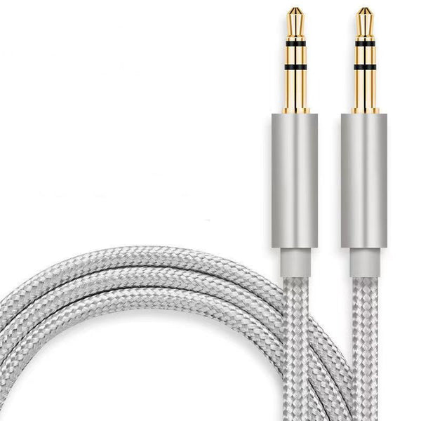 A1T1FT10  3.5mm Stereo Audio Cable Extension Male to Male Nylon Braided 5ft/1.5m Zerist Tangle-Free AUX Cable for Headphones, iPods, iPhones, iPads, Home/Car Stereos and More