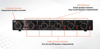 TIC V804 4 Channel Speaker Selector Switch - Multi Zone A B Speaker Distribution
