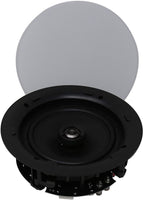 TIC MC8O26 6'' Ceiling Speakers W/Magnetic Grill(Pair) Perfect for Damp and Humid Indoor/Outdoor Placement - Bath, Kitchen, Covered Porches. 6.5 inch 8Ω / Pair (Magnetic Grill)