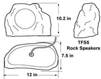 TFS5 -  6.5" Outdoor Weather-Resistant Rock Speakers (Pair)