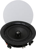 TIC MC8O28 8 inch 8Ω / Set of 4 Magnetic Grill Ceiling Speaker in Wall 8 ohm Water-Resistant Speakers Perfect for Damp and Humid Indoor/Outdoor Placement - Bath Kitchen Covered Porches
