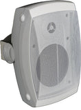 AES0101- Weatherproof Eco Patio Speakers 50W, 4" 2-Way Woofer Speaker and 1" Balance Dome Tweeter, White or Black, Pair