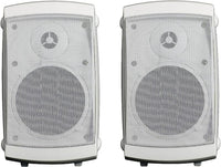 AES0107- Weatherproof Experience Patio Speakers 100W, 6.5" 2-Way Woofer Speaker and 1" Aluminum Dome Tweeter