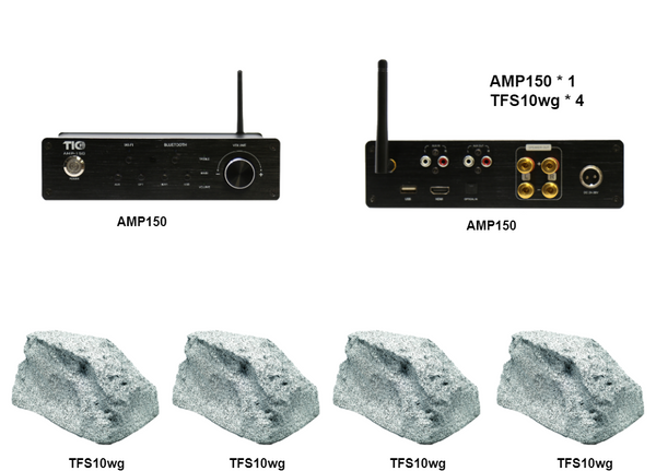 AMP150 Wi-Fi& Bluetooth 5.0 2*100W Amplifier With 4PCS TFS6