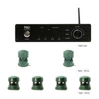 AMP200 Wi-Fi& Bluetooth 5.0 4*100W Multi-Room Amplifier With 2PCS B50 + 4PCS B06
