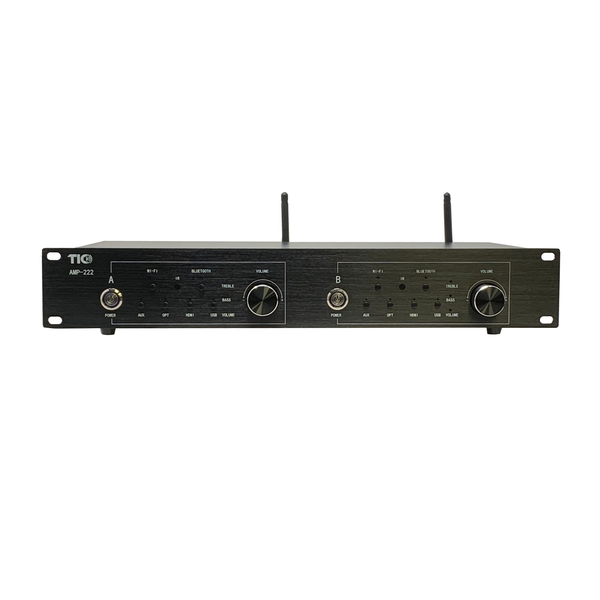 AMP222 2-Independent Zone/4-ChannelWi-Fi & Bluetooth 5.0 4*100w Multi-Room Amplifier