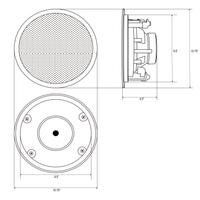 TIC C7V8 Ceiling Speakers 8" 8Ω 70V Water-Resistant / Set of 2 speakers