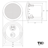 C8O4 6.5"In-Ceiling/In-Wall Enclosed Speakers with 8ohm& 70v Switch(Single)