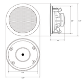 TIC C8O8 Ceiling Speakers 8" 8Ω Water-Resistant / Set of 4 speakers