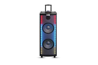 GS205  Professional 2x12"Bluetooth Trolley Speaker w/Disco Led Light