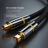 TOSLINK-5FT  Optical Audio Cable, CableCreation Fiber Digital Optical SPDIF Toslink Cable with Metal Connectors for Home Theater, Sound Bar, VD/CD Player, TV & More, Black&Gold